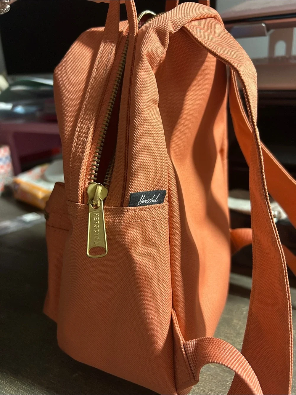 This coral-pink Herschel Nova Mini Backpack